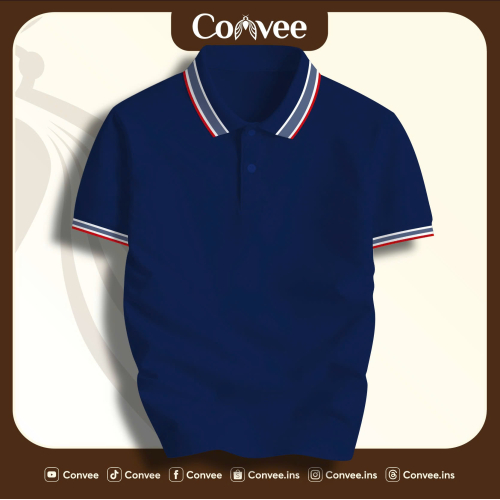 ÁO POLO POLY CAO CẤP XANH ĐEN - CONVEE
