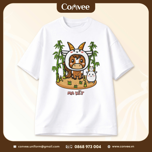 ÁO COTTON 100% TRẮNG - IN 12 CUNG HOÀNG ĐẠO MA KẾT