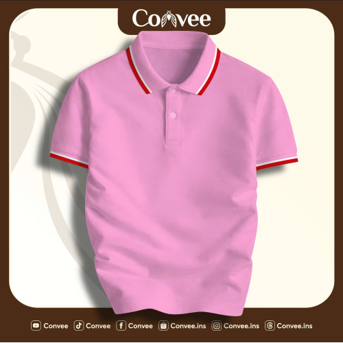 ÁO POLO POLY CAO CẤP HỒNG - CONVEE