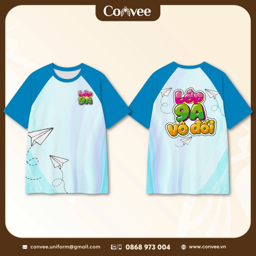 ÁO LỚP 3D CỔ TRÒN - LỚP 9A VÔ ĐỐI
