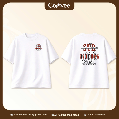 ÁO THUN OVERSIZE UNISEX STAR STRONG NEVER GIVE UP